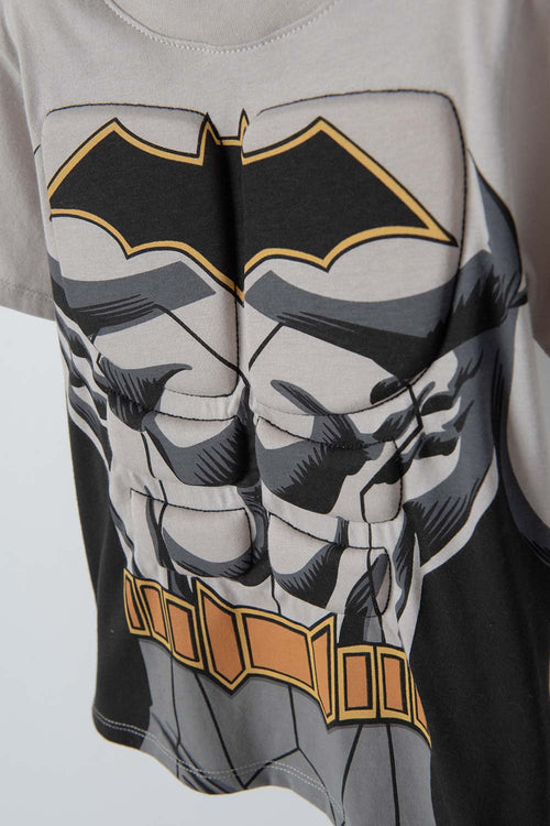 Card slide image -  CAMISETA DE BATMAN MANGA CORTA GRIS PARA NIÑO 2T A 5T