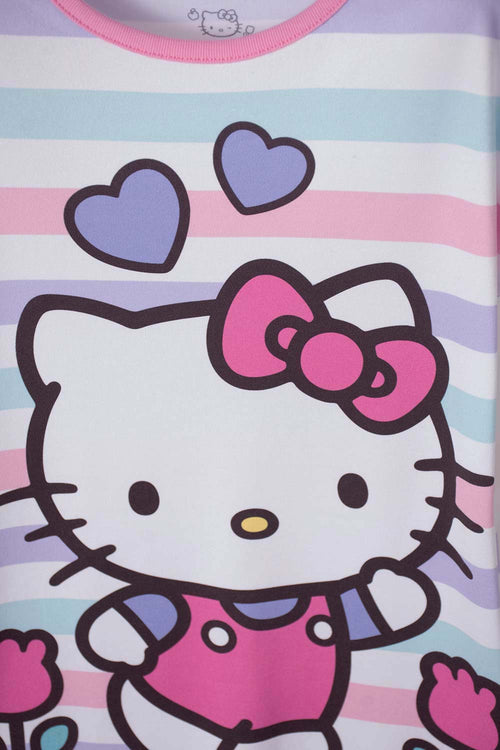 Card slide image -  PIJAMA DE HELLO KITTY TIPO BATOLA MULTICOLOR PARA NIÑA 2T A 5T