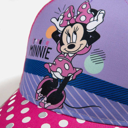  GORRA DE NIÑA DE MINNIE MOUSE FUCSIA Y MORADA PARA NIÑA