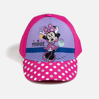  GORRA DE NIÑA DE MINNIE MOUSE FUCSIA Y MORADA PARA NIÑA