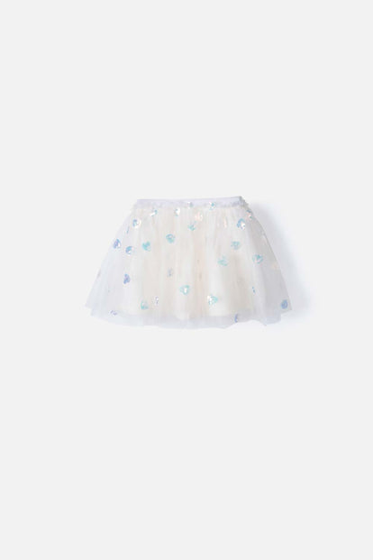  FALDA DE LITTLEMIC MARFIL PARA NIÑA 2T A 5T